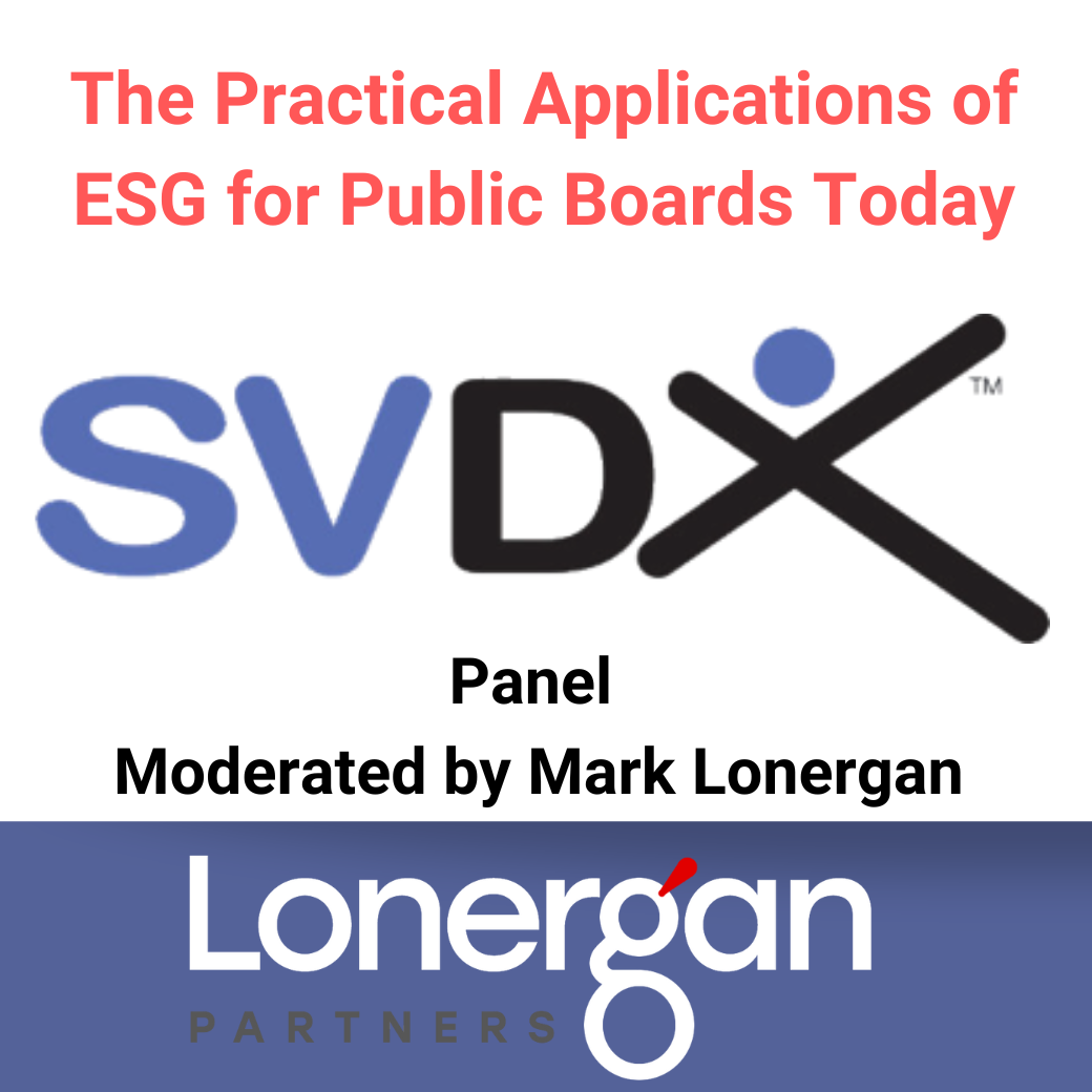 Mark Lonergan Moderates SVDX Panel on ESG Thumbnail Image